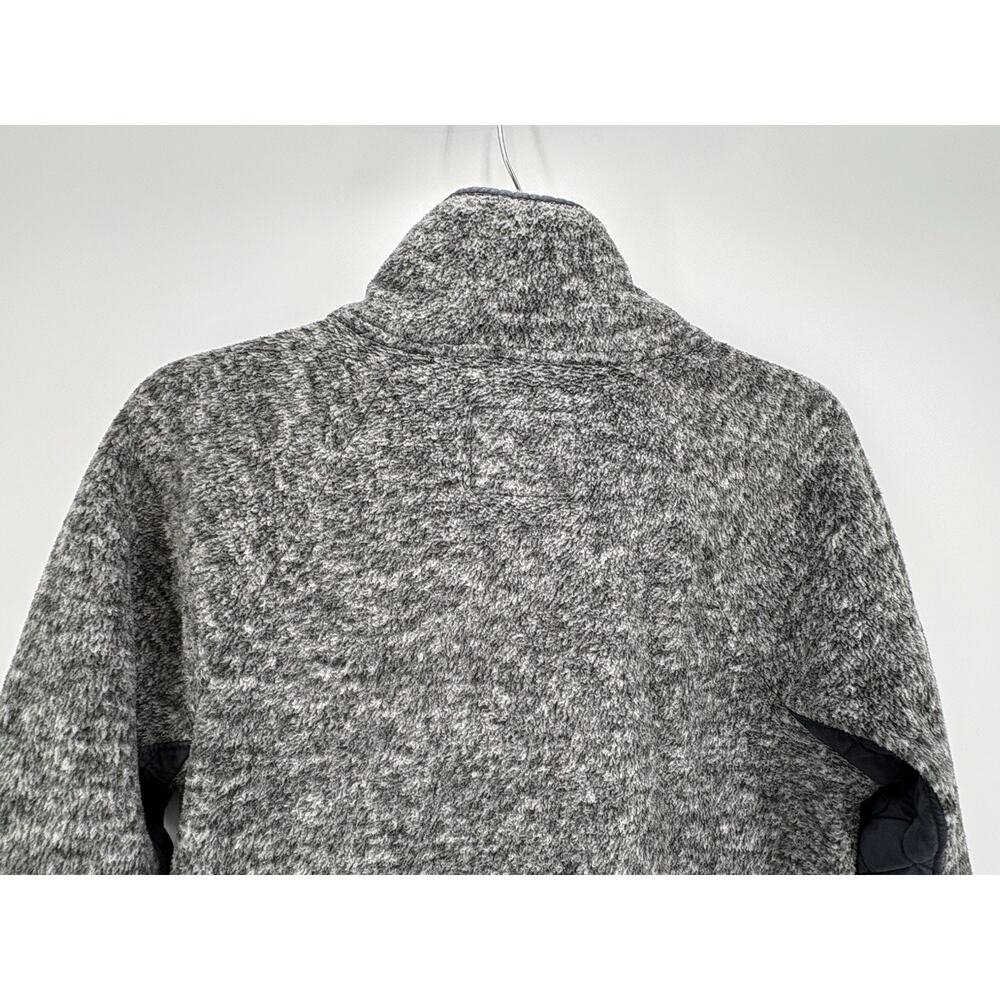 Abercrombie & Fitch Jacket Womens S Heather Gray Fleece Asymmetric Snap Pullover - Picture 7 of 8